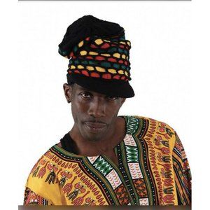 Lida Mens Womens Rasta Long Visor Cap